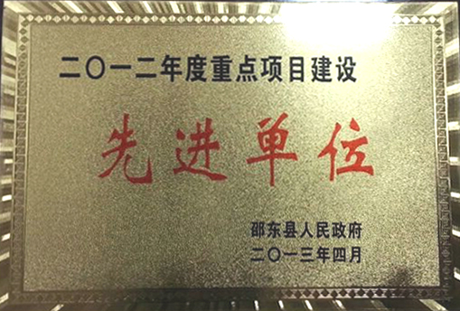 項目建設(shè)先進(jìn)單位